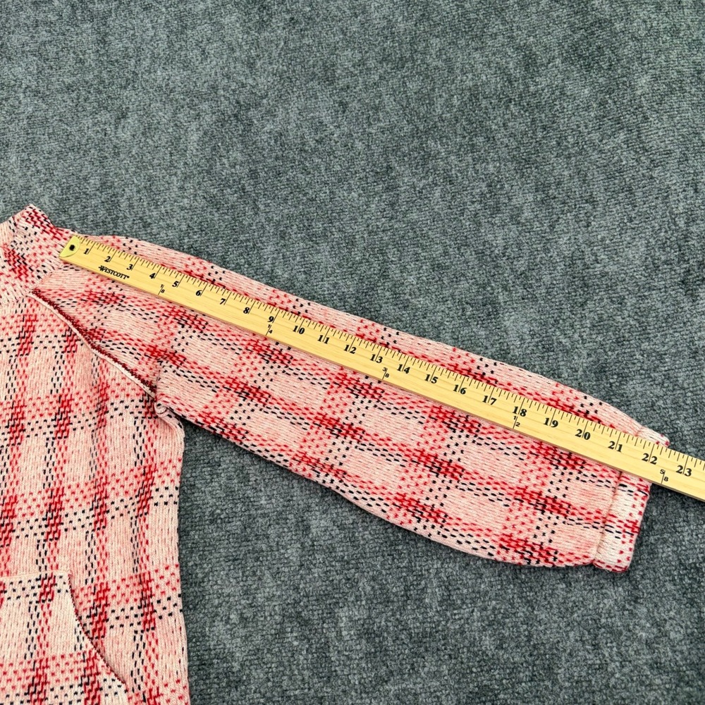 Anthropologie Field Flower Sweater Womens Small Plaid Knit Mock Neck Pullover - Picture 11 of 14